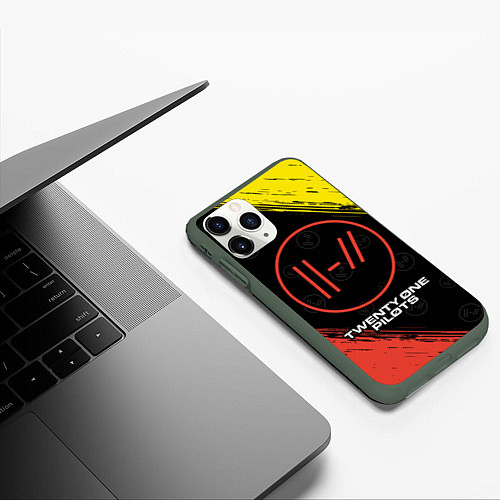 Чехол iPhone 11 Pro матовый TWENTY ONE PILOTS 21 PILOTS / 3D-Темно-зеленый – фото 3