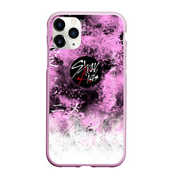 Чехол iPhone 11 Pro матовый Stray kids, цвет: 3D-розовый
