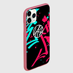 Чехол iPhone 11 Pro матовый Stray Kids, цвет: 3D-малиновый — фото 2