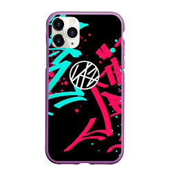 Чехол iPhone 11 Pro матовый Stray Kids, цвет: 3D-фиолетовый
