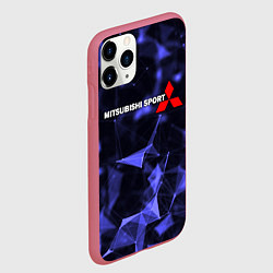 Чехол iPhone 11 Pro матовый MITSUBISHI, цвет: 3D-малиновый — фото 2