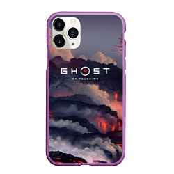 Чехол iPhone 11 Pro матовый Ghost of Tsushima, цвет: 3D-фиолетовый