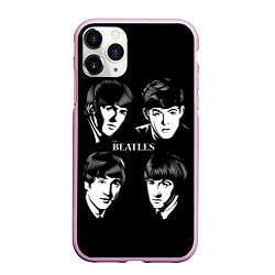 Чехол iPhone 11 Pro матовый THE BEATLES, цвет: 3D-розовый