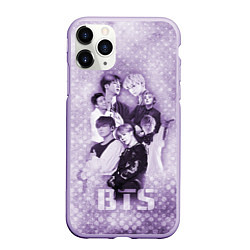 Чехол iPhone 11 Pro матовый BTS, цвет: 3D-светло-сиреневый
