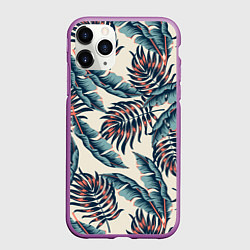 Чехол iPhone 11 Pro матовый Тихие тропики, цвет: 3D-фиолетовый
