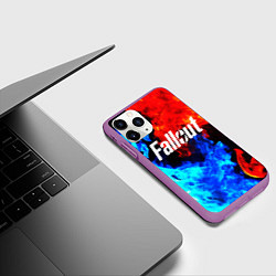 Чехол iPhone 11 Pro матовый FALLOUT ФЭЛЛАУТ, цвет: 3D-фиолетовый — фото 2