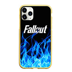 Чехол iPhone 11 Pro матовый FALLOUT, цвет: 3D-желтый