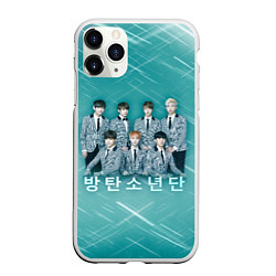 Чехол iPhone 11 Pro матовый BTS, цвет: 3D-белый