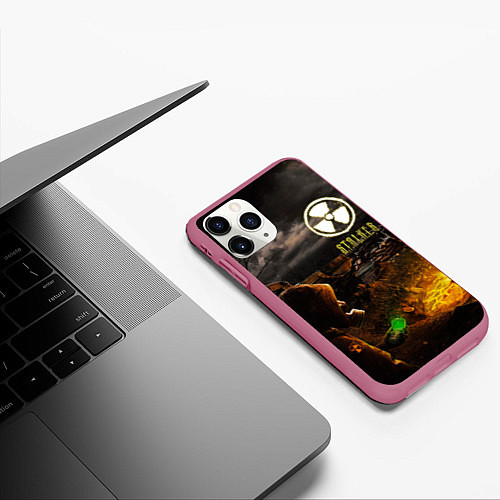 Чехол iPhone 11 Pro матовый Stalker 2 / 3D-Малиновый – фото 3