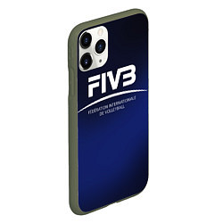 Чехол iPhone 11 Pro матовый FIVB Volleyball, цвет: 3D-темно-зеленый — фото 2