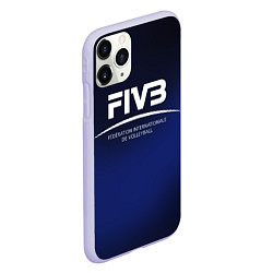 Чехол iPhone 11 Pro матовый FIVB Volleyball, цвет: 3D-светло-сиреневый — фото 2