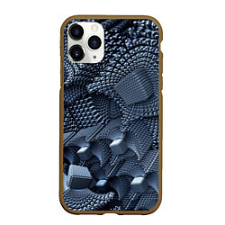 Чехол iPhone 11 Pro матовый Геометрия, цвет: 3D-коричневый