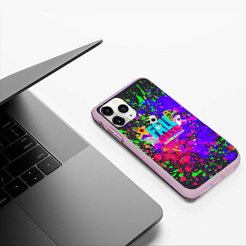 Чехол iPhone 11 Pro матовый Fall Guys / 3D-Розовый – фото 3