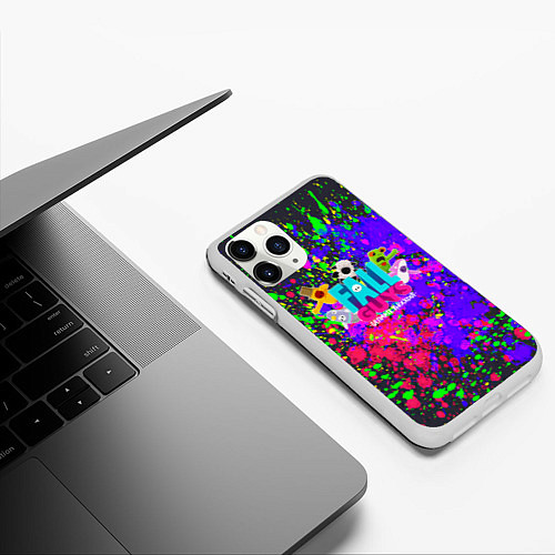 Чехол iPhone 11 Pro матовый Fall Guys / 3D-Белый – фото 3