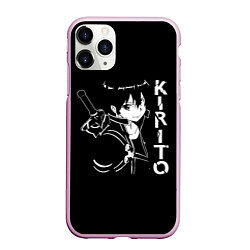 Чехол iPhone 11 Pro матовый Kirito, цвет: 3D-розовый