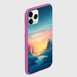 Чехол iPhone 11 Pro матовый Природа, цвет: 3D-фиолетовый — фото 2