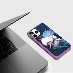 Чехол iPhone 11 Pro матовый Re: Zero Жизнь с нуля, цвет: 3D-фиолетовый — фото 2