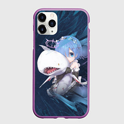 Чехол iPhone 11 Pro матовый Re: Zero Жизнь с нуля, цвет: 3D-фиолетовый