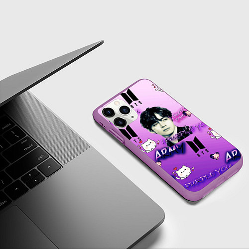 Чехол iPhone 11 Pro матовый I purple you / 3D-Фиолетовый – фото 3