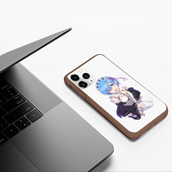 Чехол iPhone 11 Pro матовый Re:Zero, цвет: 3D-коричневый — фото 2