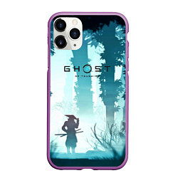 Чехол iPhone 11 Pro матовый Ghost of Tsushima, цвет: 3D-фиолетовый