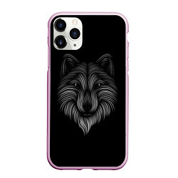 Чехол iPhone 11 Pro матовый Wolf, цвет: 3D-розовый