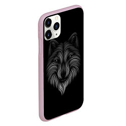 Чехол iPhone 11 Pro матовый Wolf, цвет: 3D-розовый — фото 2