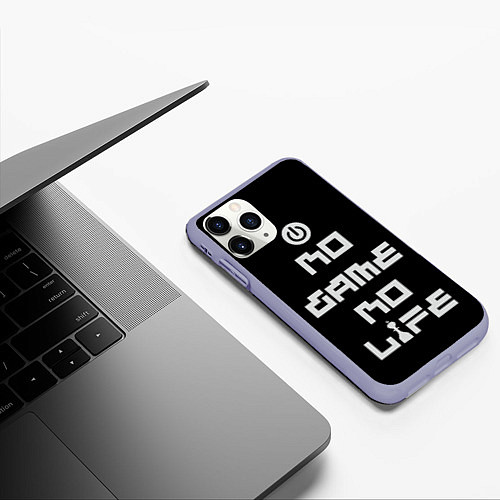 Чехол iPhone 11 Pro матовый NO GAME NO LIFE / 3D-Светло-сиреневый – фото 3