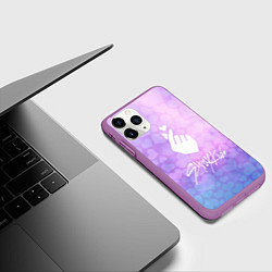 Чехол iPhone 11 Pro матовый Stray Kids, цвет: 3D-фиолетовый — фото 2