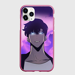 Чехол iPhone 11 Pro матовый Поднятие уровня в одиночку, цвет: 3D-малиновый