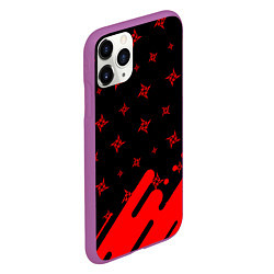 Чехол iPhone 11 Pro матовый METALLICA МЕТАЛЛИКА, цвет: 3D-фиолетовый — фото 2