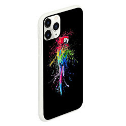 Чехол iPhone 11 Pro матовый Попугай, цвет: 3D-белый — фото 2