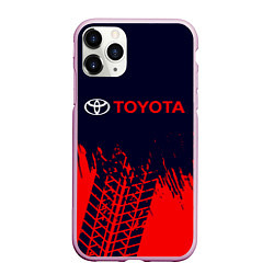 Чехол iPhone 11 Pro матовый TOYOTA ТОЙОТА, цвет: 3D-розовый