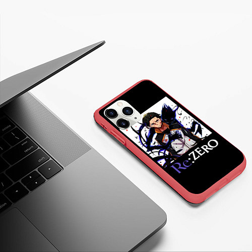 Чехол iPhone 11 Pro матовый Re zero / 3D-Красный – фото 3