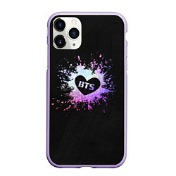 Чехол iPhone 11 Pro матовый BTS, цвет: 3D-светло-сиреневый