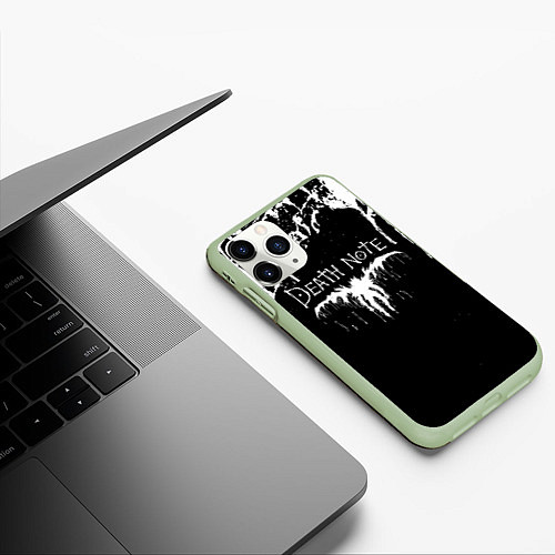 Чехол iPhone 11 Pro матовый Death Note / 3D-Салатовый – фото 3