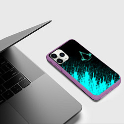 Чехол iPhone 11 Pro матовый Assassins Creed Valhalla, цвет: 3D-фиолетовый — фото 2