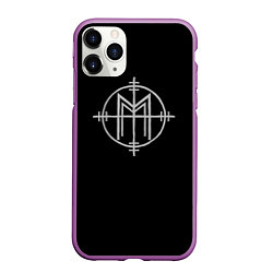 Чехол iPhone 11 Pro матовый Marilyn Manson, цвет: 3D-фиолетовый