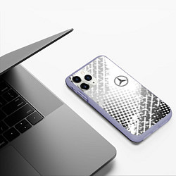 Чехол iPhone 11 Pro матовый Mercedes-Benz, цвет: 3D-светло-сиреневый — фото 2
