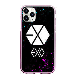 Чехол iPhone 11 Pro матовый EXO BAND, цвет: 3D-розовый