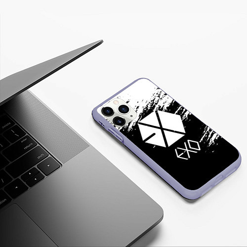 Чехол iPhone 11 Pro матовый EXO BAND / 3D-Светло-сиреневый – фото 3