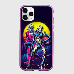 Чехол iPhone 11 Pro матовый JoJo’s Bizarre Adventure, цвет: 3D-фиолетовый