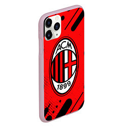 Чехол iPhone 11 Pro матовый AC MILAN МИЛАН, цвет: 3D-розовый — фото 2