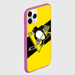 Чехол iPhone 11 Pro матовый Питтсбург Пингвинз, цвет: 3D-фиолетовый — фото 2