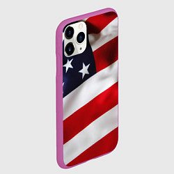 Чехол iPhone 11 Pro матовый США USA, цвет: 3D-фиолетовый — фото 2