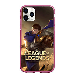 Чехол iPhone 11 Pro матовый League of legends Гарен, цвет: 3D-малиновый