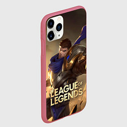 Чехол iPhone 11 Pro матовый League of legends Гарен, цвет: 3D-малиновый — фото 2