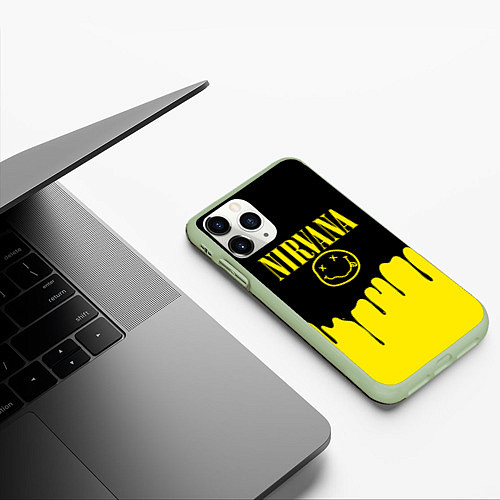 Чехол iPhone 11 Pro матовый Nirvana / 3D-Салатовый – фото 3