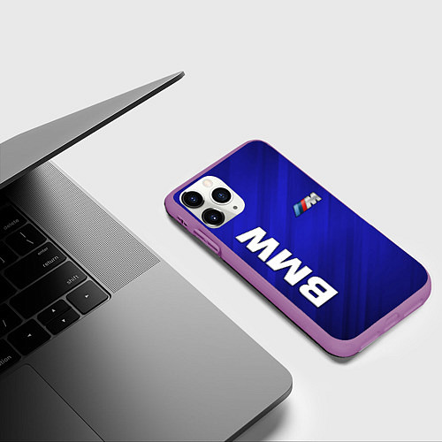Чехол iPhone 11 Pro матовый BMW / 3D-Фиолетовый – фото 3