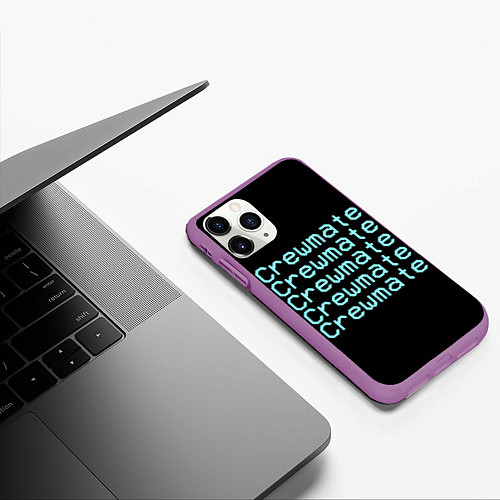 Чехол iPhone 11 Pro матовый Among Us / 3D-Фиолетовый – фото 3
